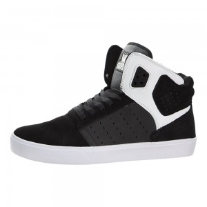 Supra Atom Skate Čevlji Ženski Črne Bele | GLUMO1697