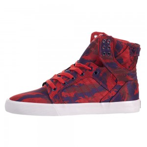 Supra SkyTop Visoki Vrhovi Ženski Rdeče | UXZOD4367