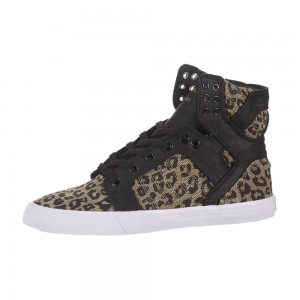 Supra SkyTop Visoki Vrhovi Ženski Črne Leopárd | AQERP0239