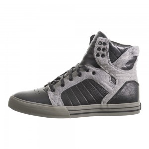 Supra SkyTop Visoki Vrhovi Ženski Črne Sive | SIHOX6271