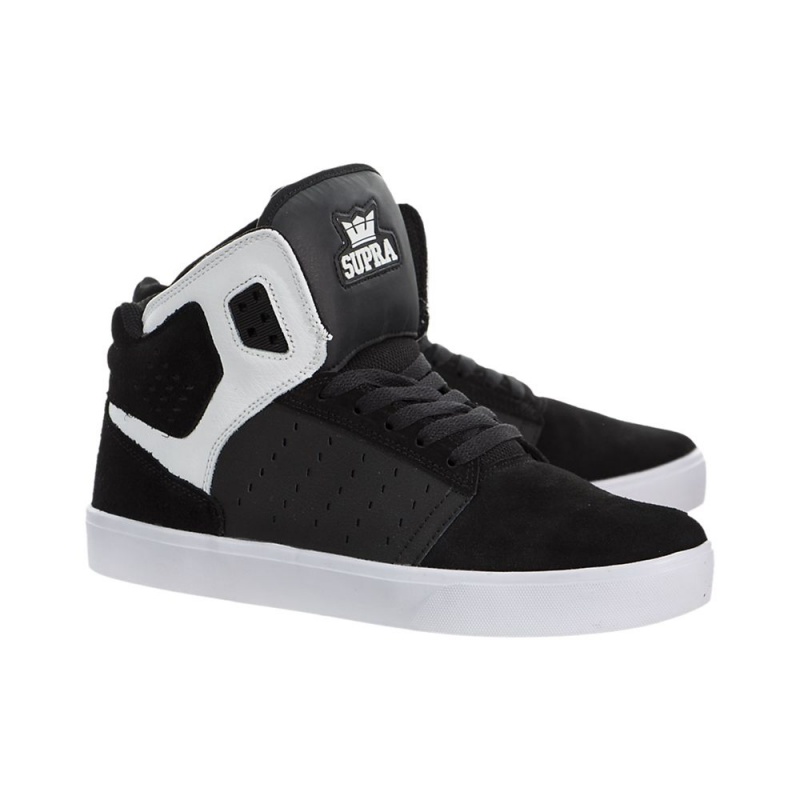 Supra Atom Skate Čevlji Moški Črne Bele | ADJXI8346