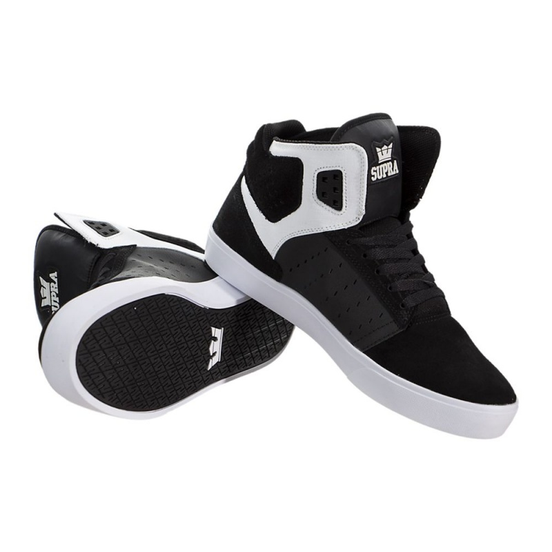 Supra Atom Skate Čevlji Moški Črne Bele | ADJXI8346