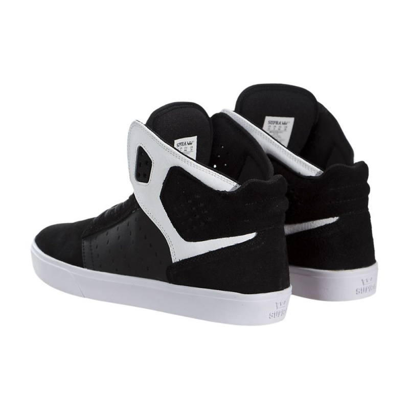 Supra Atom Skate Čevlji Ženski Črne Bele | GLUMO1697