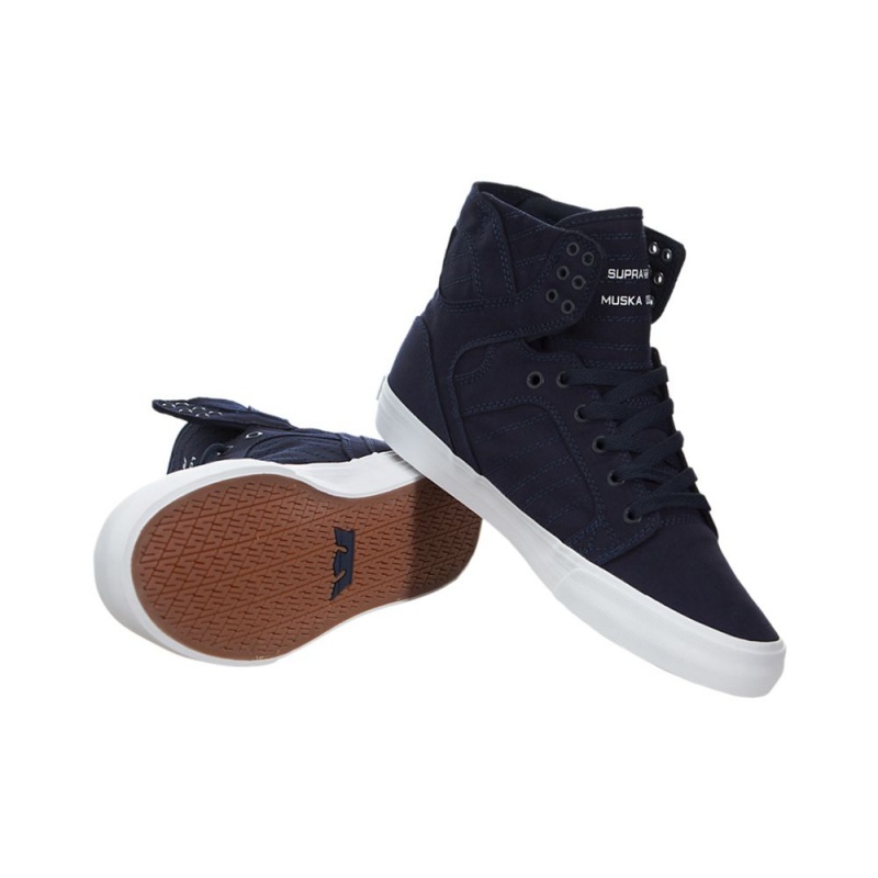 Supra SkyTop D Visoki Vrhovi Moški Temno Modre | DVKWC1290