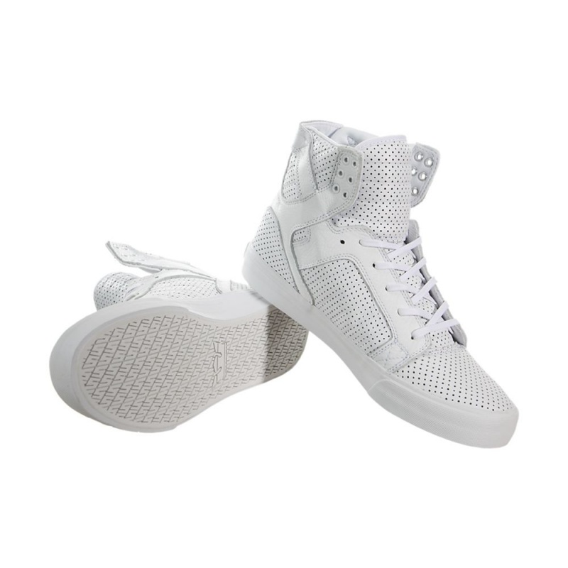 Supra SkyTop HF Visoki Vrhovi Moški Bele | ZNPHO6751