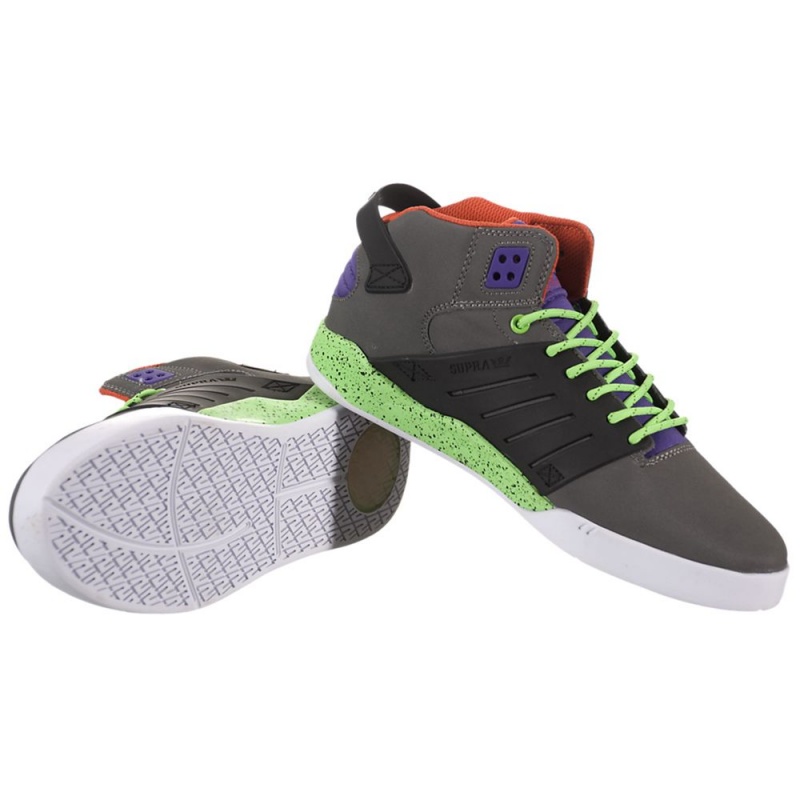 Supra SkyTop III Skate Čevlji Moški Sive Črne | KMRDE5062