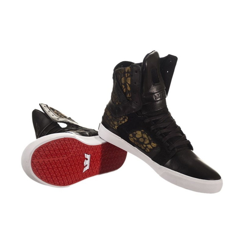 Supra SkyTop II Visoki Vrhovi Moški Črne Zlate | EUWCJ5142