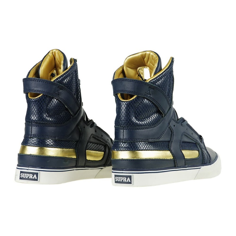 Supra SkyTop II Visoki Vrhovi Ženski Temno Modre Zlate | XABHW4832