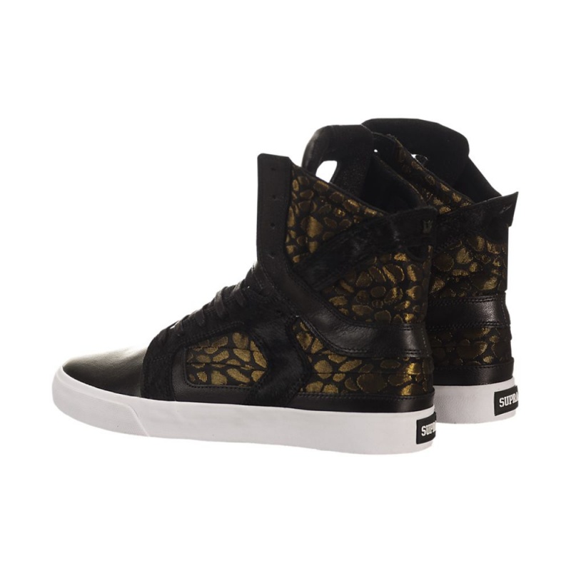 Supra SkyTop II Visoki Vrhovi Ženski Črne Zlate | PQSEL6537