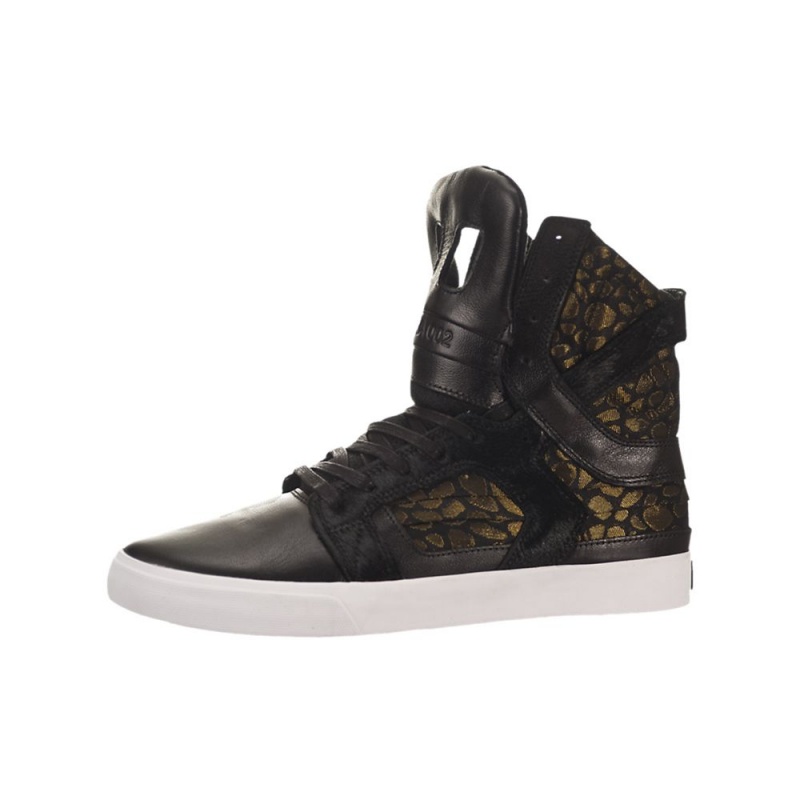 Supra SkyTop II Visoki Vrhovi Ženski Črne Zlate | PQSEL6537