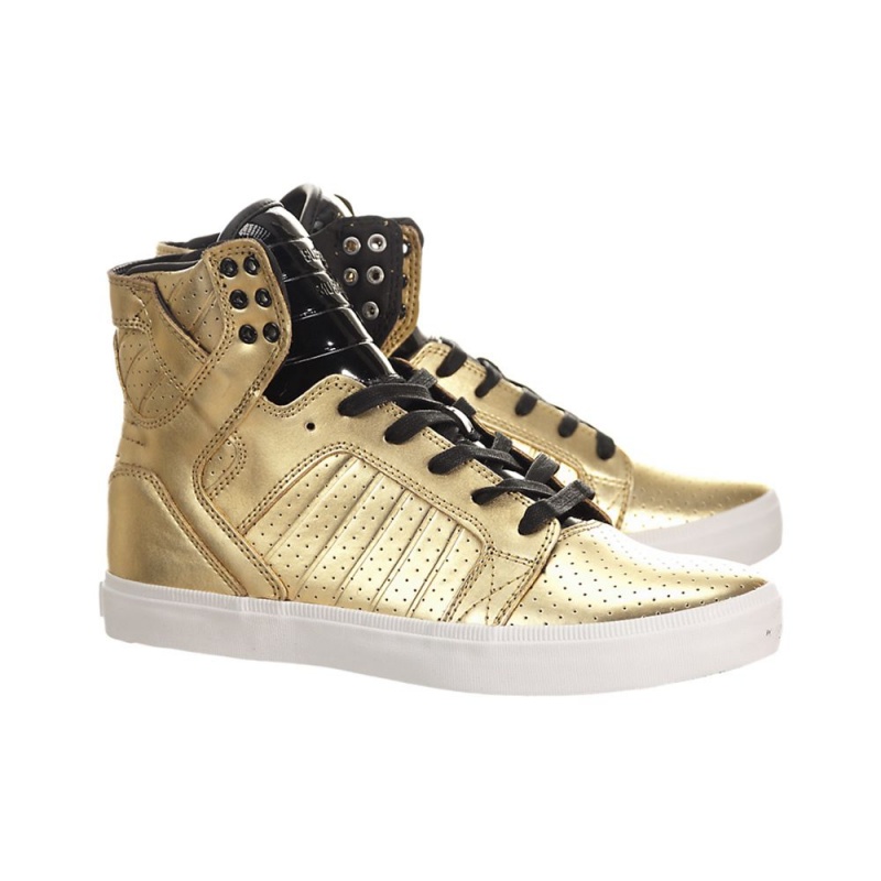 Supra SkyTop LS Visoki Vrhovi Moški Zlate | ROGUM3176