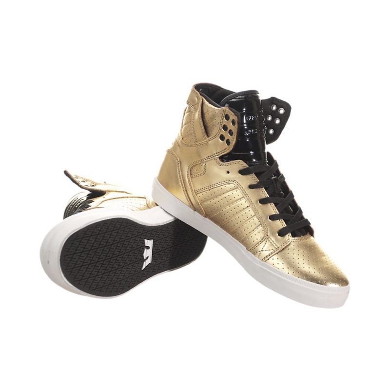 Supra SkyTop LS Visoki Vrhovi Moški Zlate | ROGUM3176