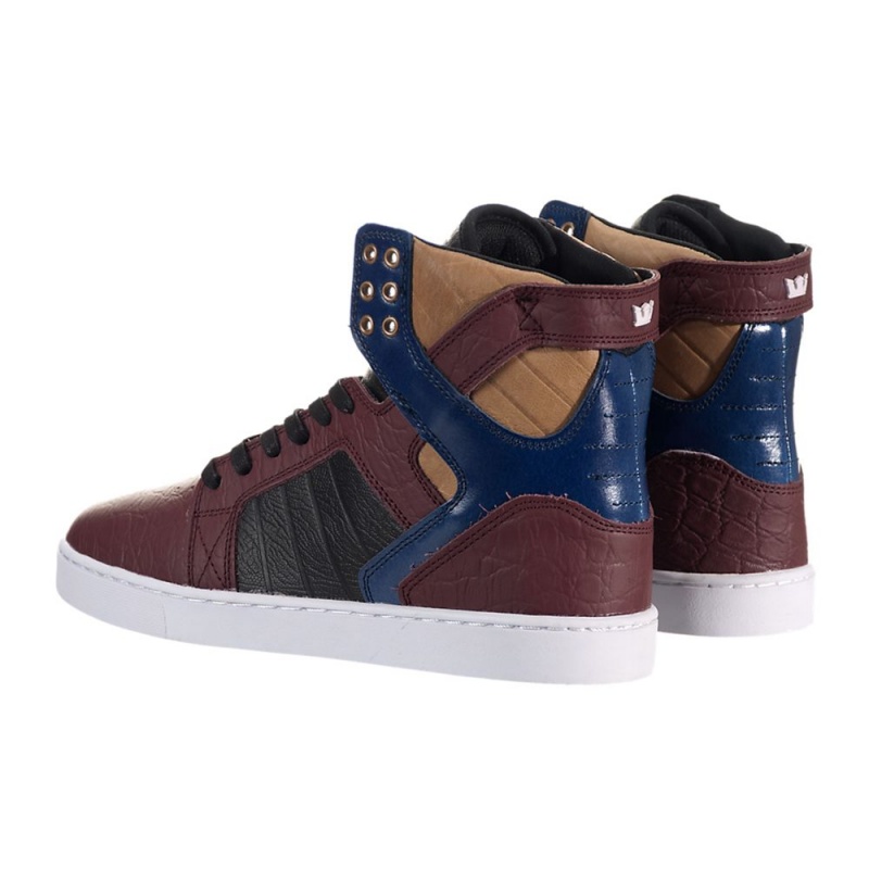 Supra SkyTop LX Visoki Vrhovi Moški Bordo Temno Modre | OHRKS3795