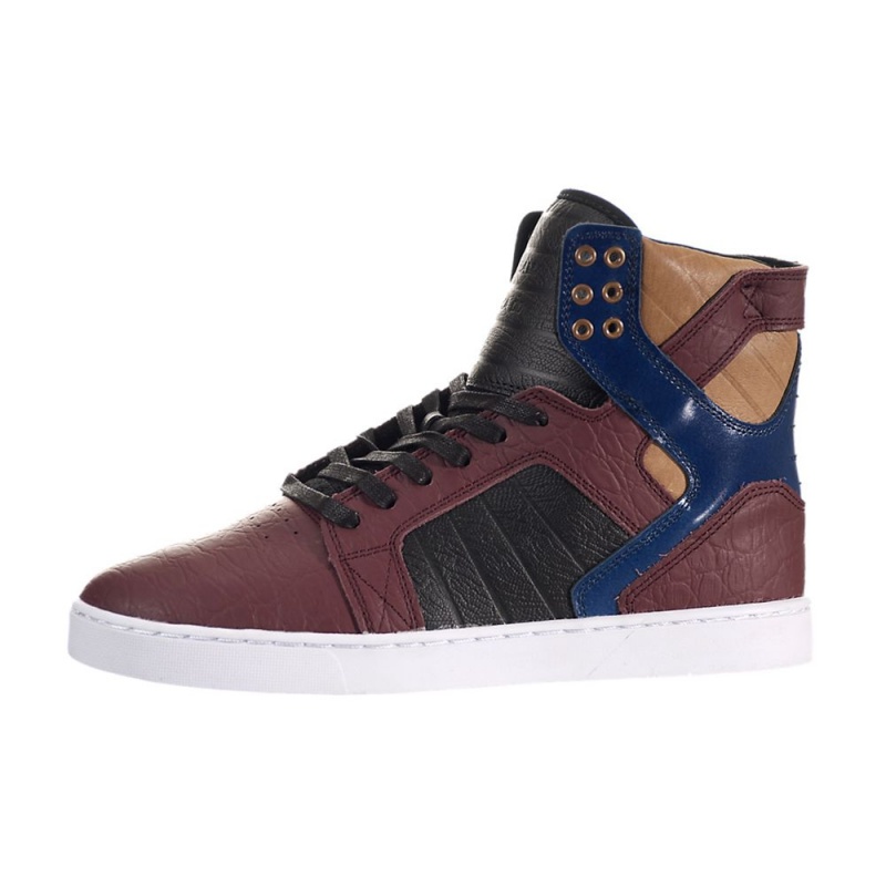 Supra SkyTop LX Visoki Vrhovi Moški Bordo Temno Modre | OHRKS3795