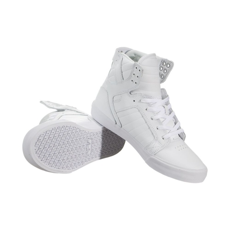 Supra SkyTop Visoki Vrhovi Moški Bele | ZJCXD3687