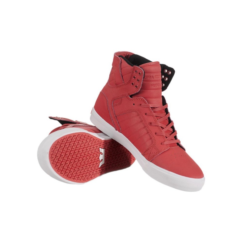 Supra SkyTop Visoki Vrhovi Moški Rdeče | GAOXR9861