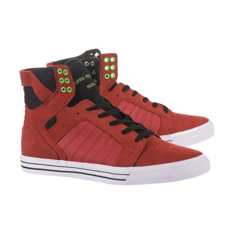 Supra SkyTop Visoki Vrhovi Moški Rdeče | GOTUA0925