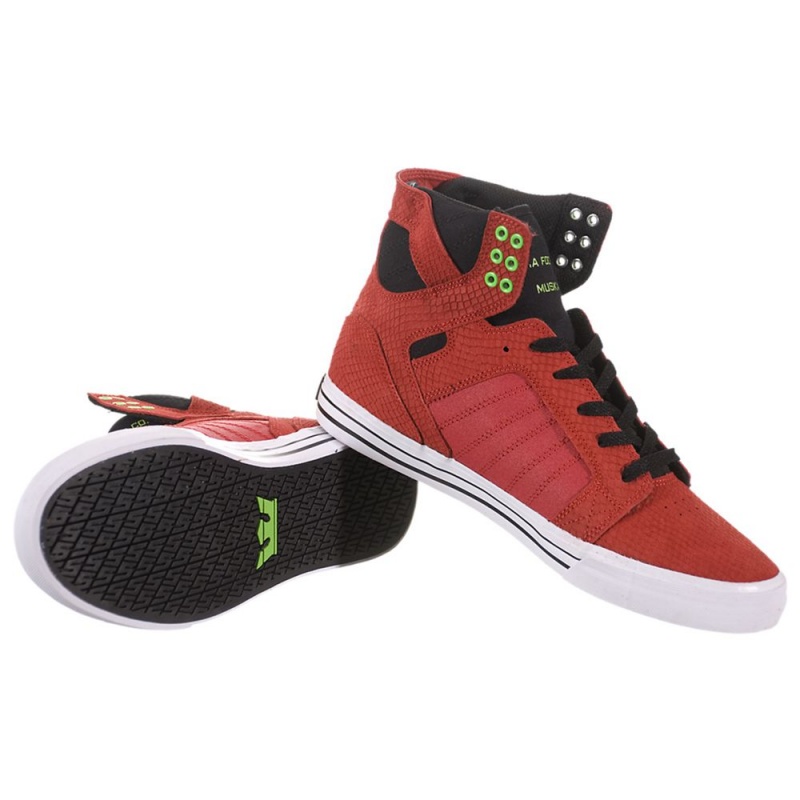 Supra SkyTop Visoki Vrhovi Moški Rdeče | GOTUA0925