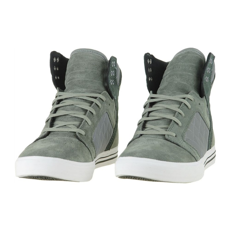 Supra SkyTop Visoki Vrhovi Moški Sive Zelene | EKZSG6829