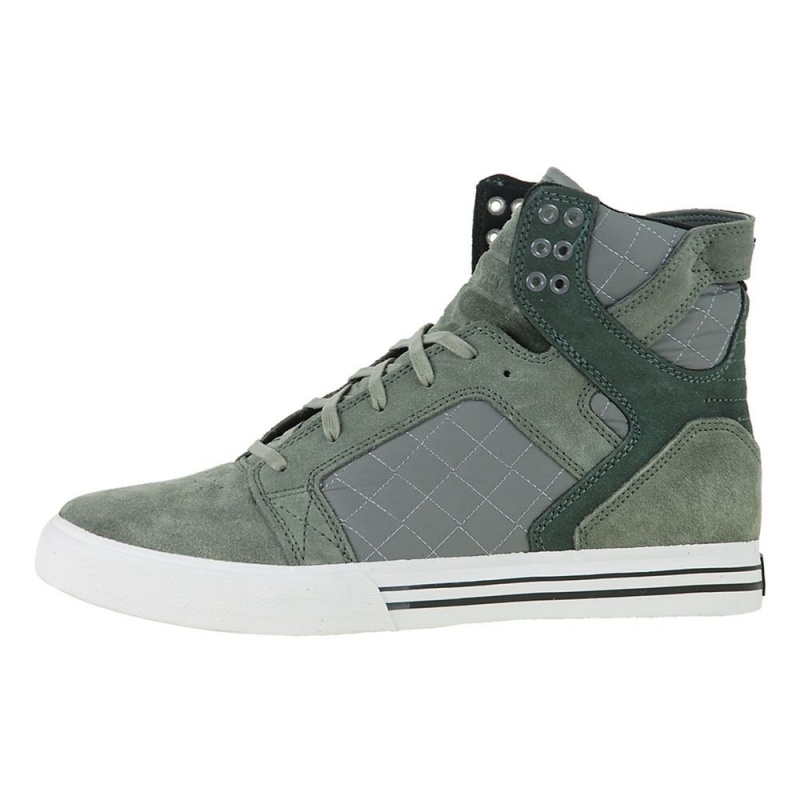 Supra SkyTop Visoki Vrhovi Moški Sive Zelene | EKZSG6829