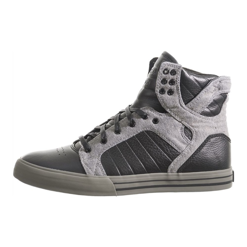 Supra SkyTop Visoki Vrhovi Moški Črne Sive | DMSWU4198