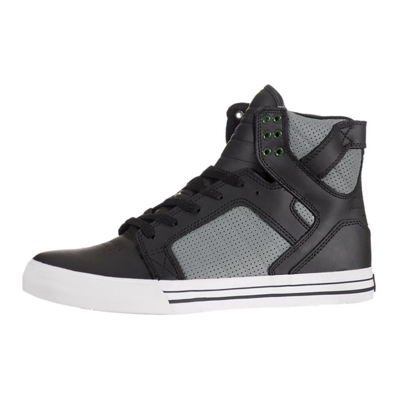 Supra SkyTop Visoki Vrhovi Moški Črne Sive | FZEAR1572