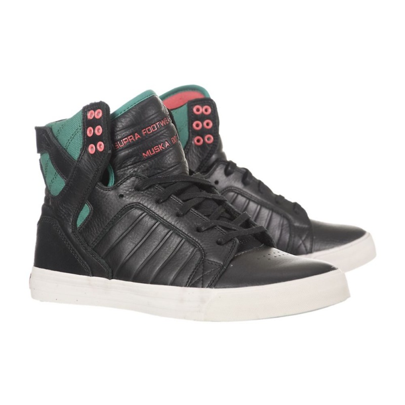 Supra SkyTop Visoki Vrhovi Moški Črne Zelene | VXDKH6103