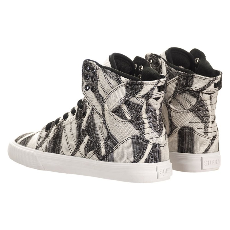 Supra SkyTop Visoki Vrhovi Ženski Bele Sive | GAKXE3571