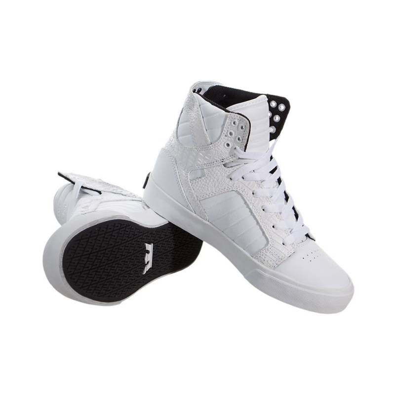 Supra SkyTop Visoki Vrhovi Ženski Bele | BORNC3167