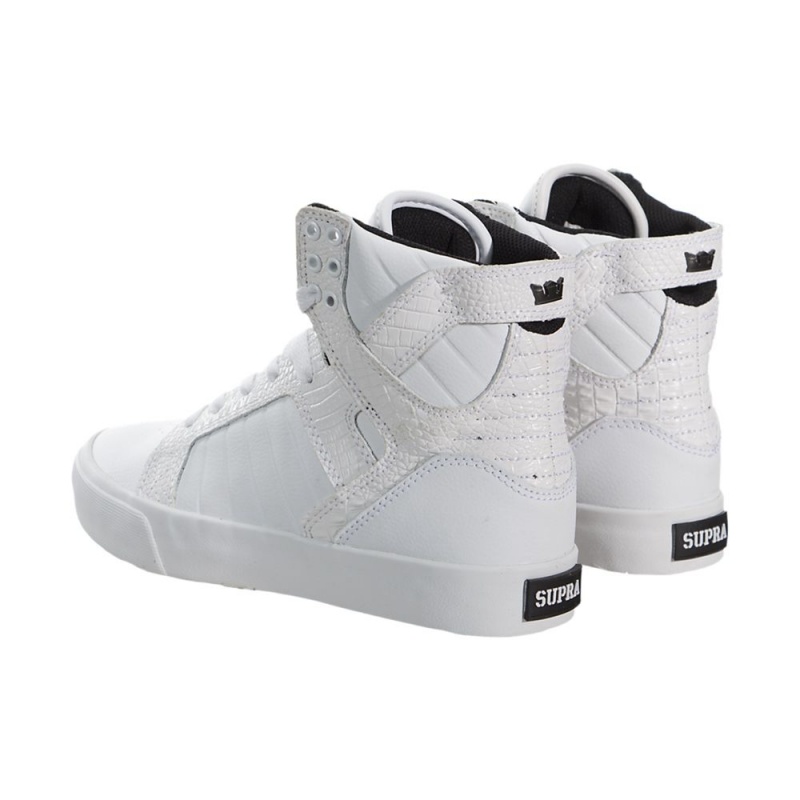 Supra SkyTop Visoki Vrhovi Ženski Bele | BORNC3167