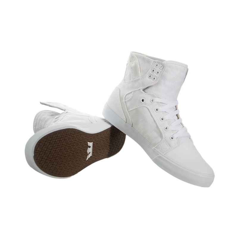 Supra SkyTop Visoki Vrhovi Ženski Bele | YTQFX6034