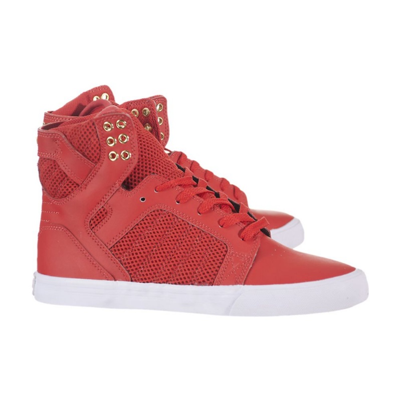 Supra SkyTop Visoki Vrhovi Ženski Rdeče | RJZTL3027