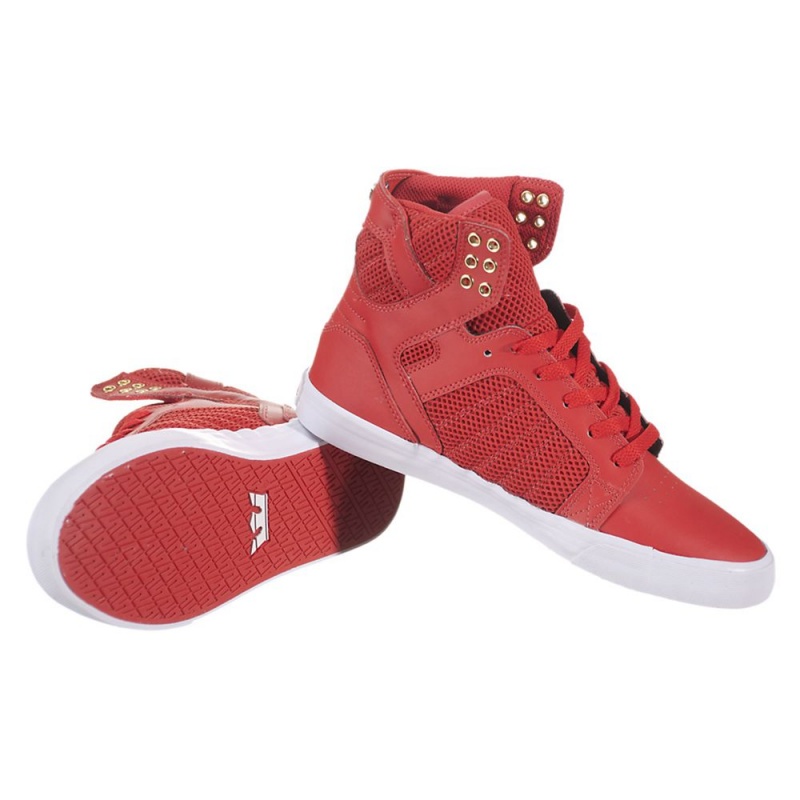 Supra SkyTop Visoki Vrhovi Ženski Rdeče | RJZTL3027