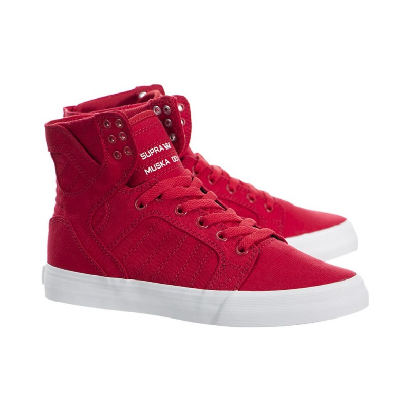 Supra SkyTop Visoki Vrhovi Ženski Rdeče | TKCRG6702