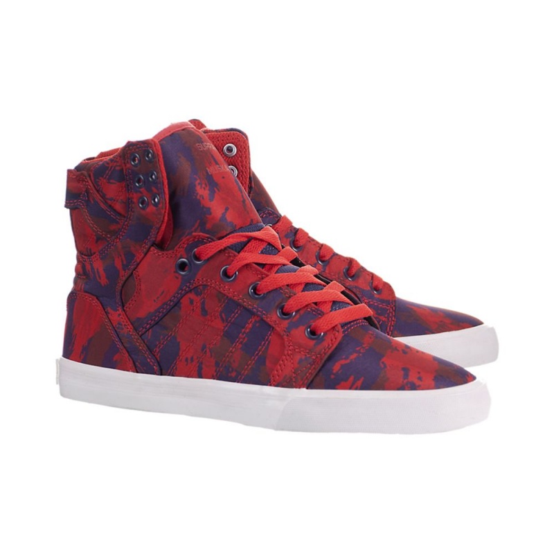 Supra SkyTop Visoki Vrhovi Ženski Rdeče | UXZOD4367