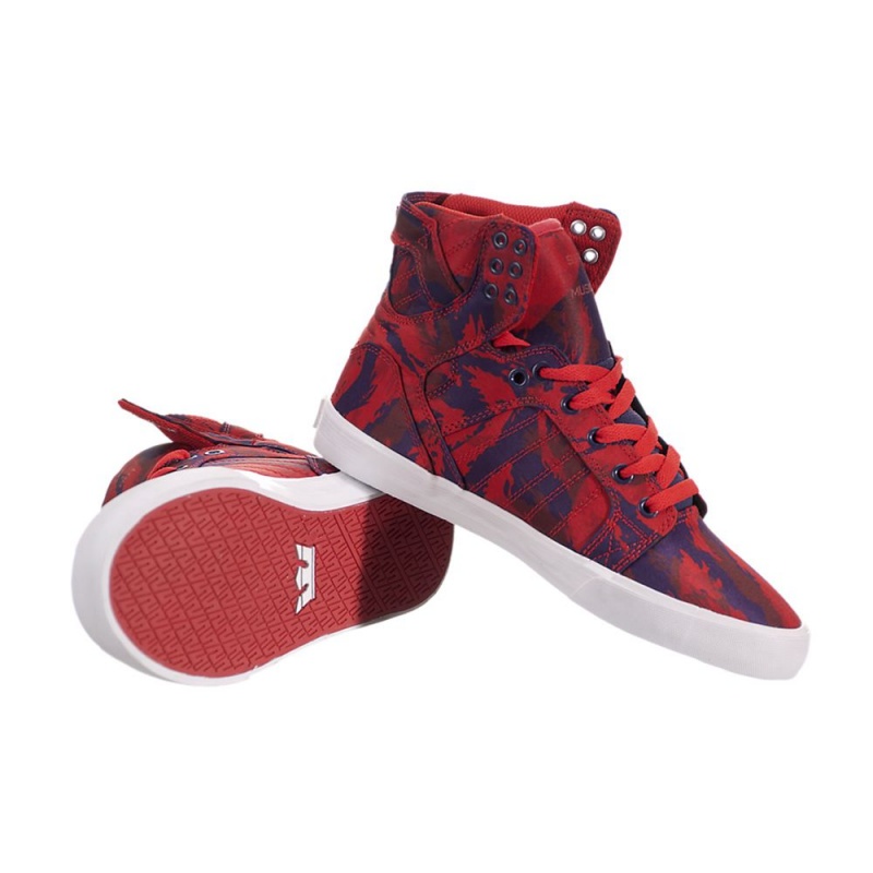 Supra SkyTop Visoki Vrhovi Ženski Rdeče | UXZOD4367