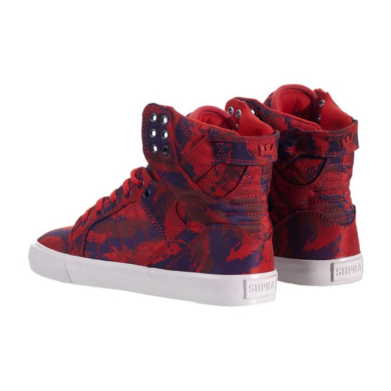 Supra SkyTop Visoki Vrhovi Ženski Rdeče | UXZOD4367