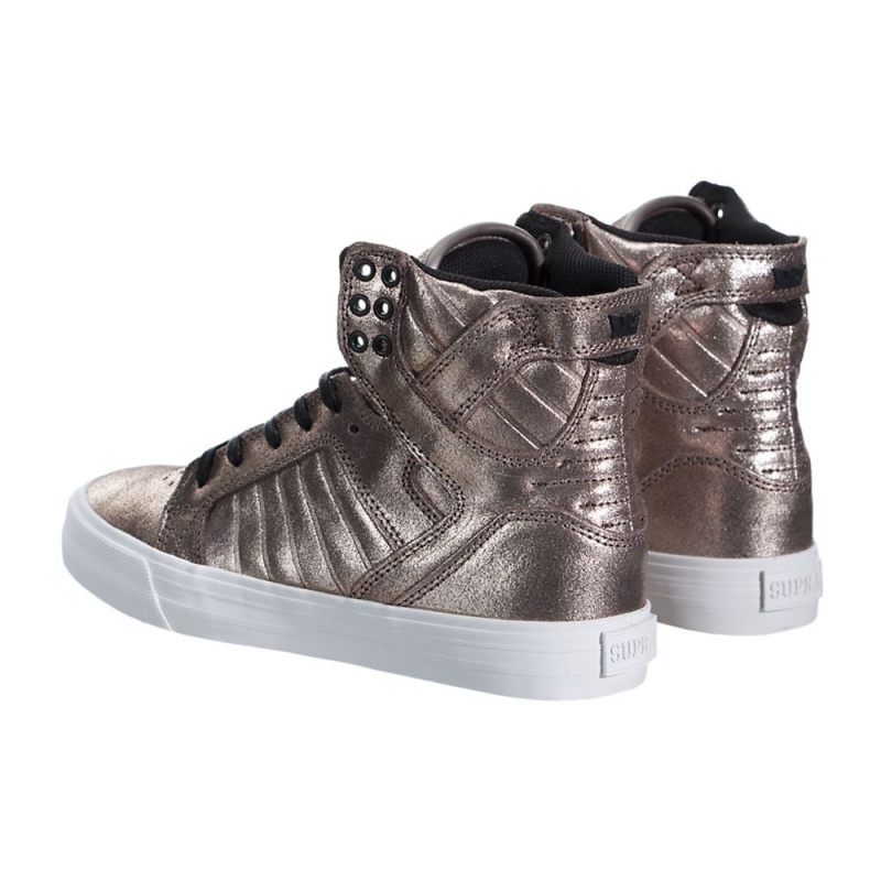 Supra SkyTop Visoki Vrhovi Ženski Roza Zlate | FHWUZ3762