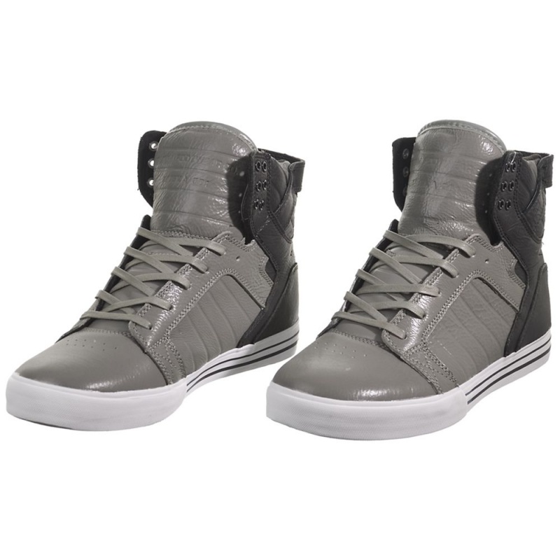 Supra SkyTop Visoki Vrhovi Ženski Sive Črne | ZIYNA0476