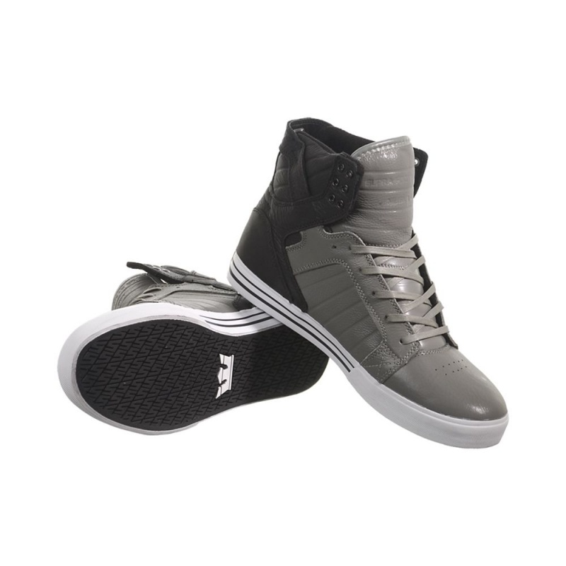 Supra SkyTop Visoki Vrhovi Ženski Sive Črne | ZIYNA0476