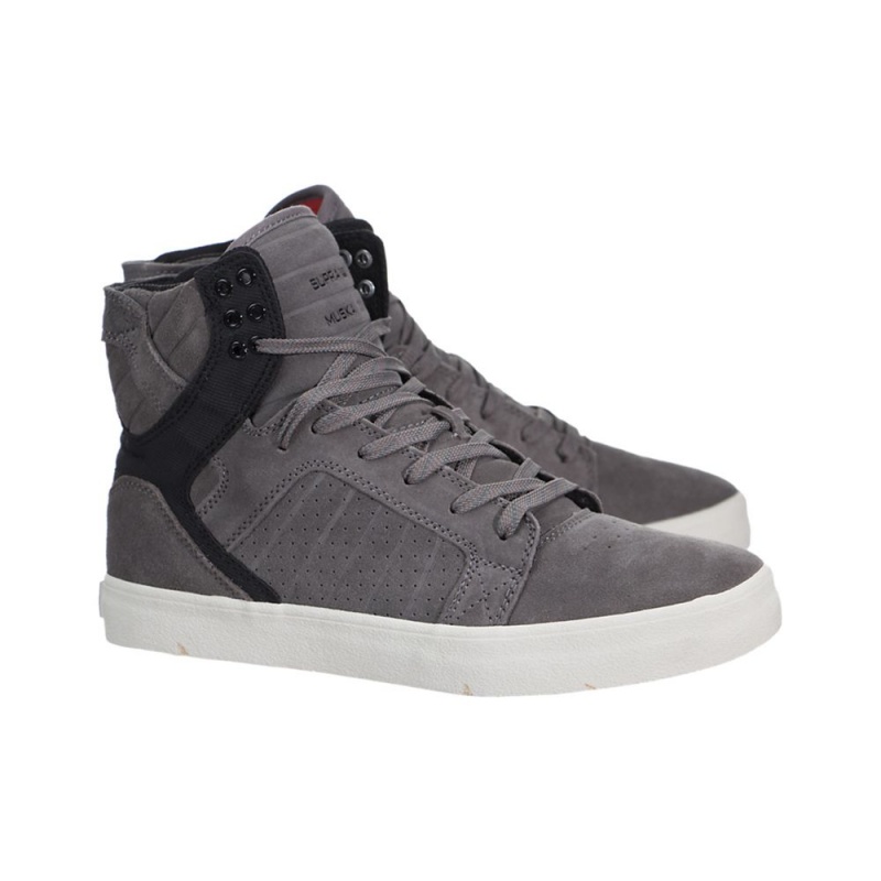 Supra SkyTop Visoki Vrhovi Ženski Sive Črne | VPQDK3961