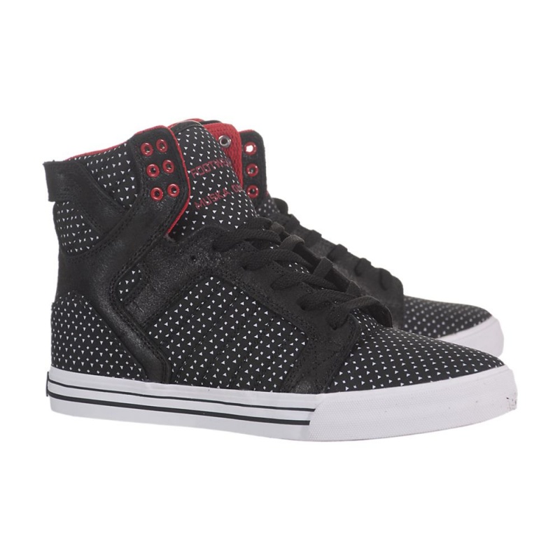 Supra SkyTop Visoki Vrhovi Ženski Črne Bele | VGAOT3028