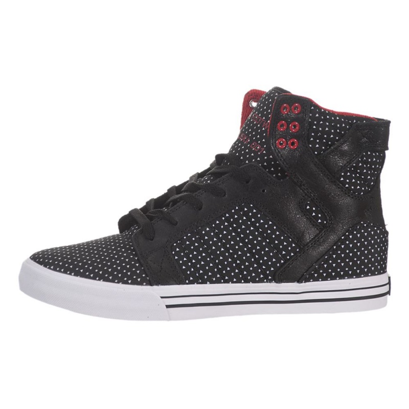 Supra SkyTop Visoki Vrhovi Ženski Črne Bele | VGAOT3028