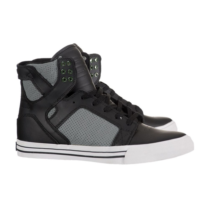 Supra SkyTop Visoki Vrhovi Ženski Črne Sive | LSVTB7068