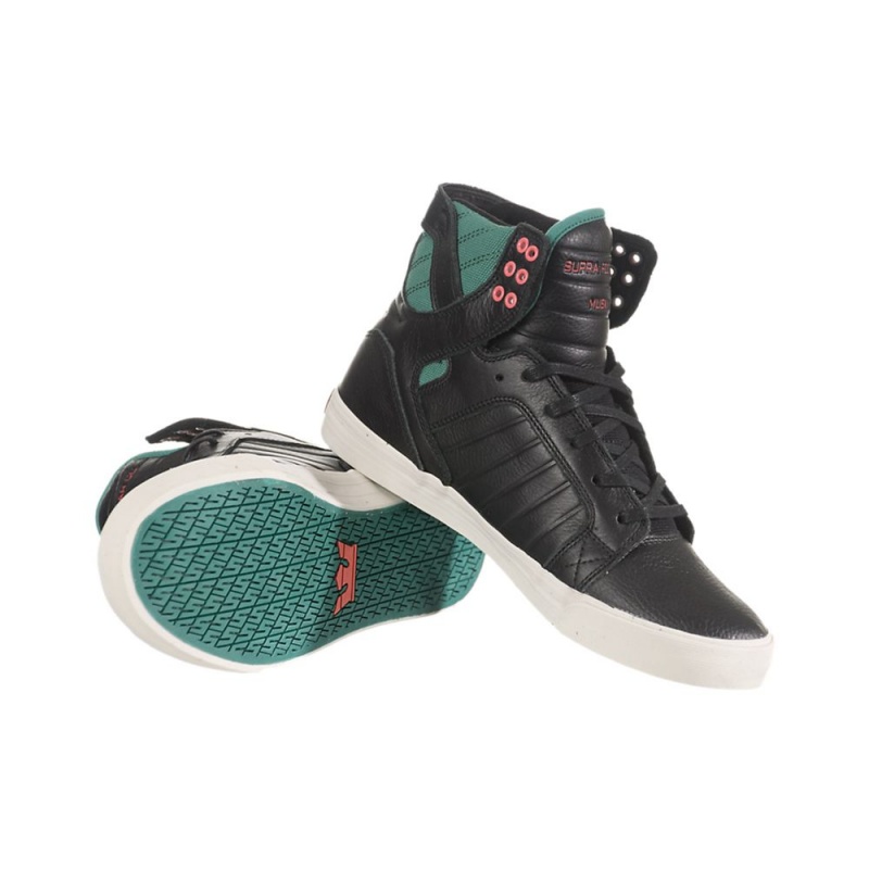 Supra SkyTop Visoki Vrhovi Ženski Črne Zelene | KTQPB8173