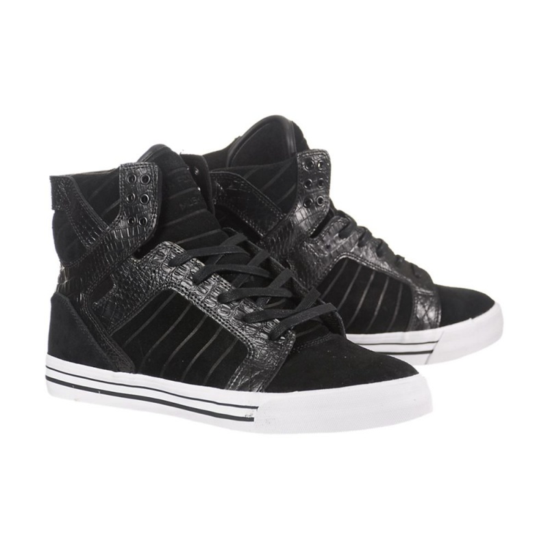 Supra SkyTop Visoki Vrhovi Ženski Črne | OHQND6134