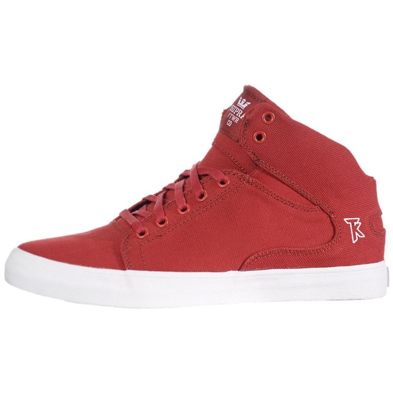 Supra Society Mid Skate Čevlji Moški Rdeče | ZDHWI4718